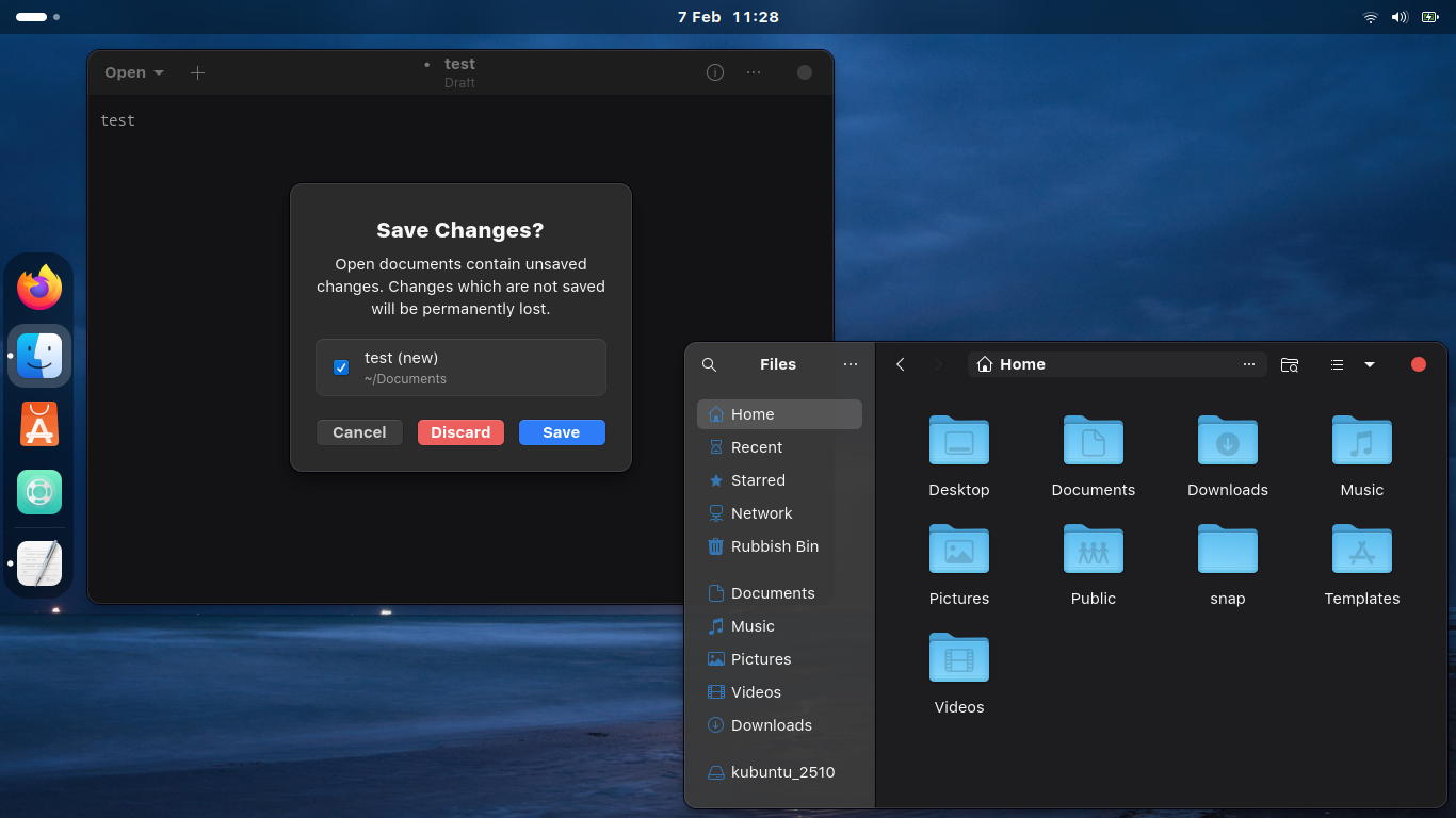 Desktop mit White Sur